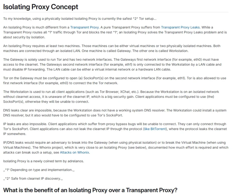 Isolating-Proxy