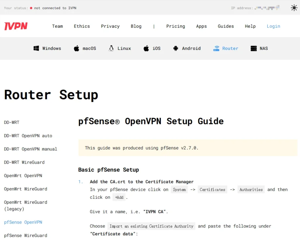 pfSense-OpenVPN